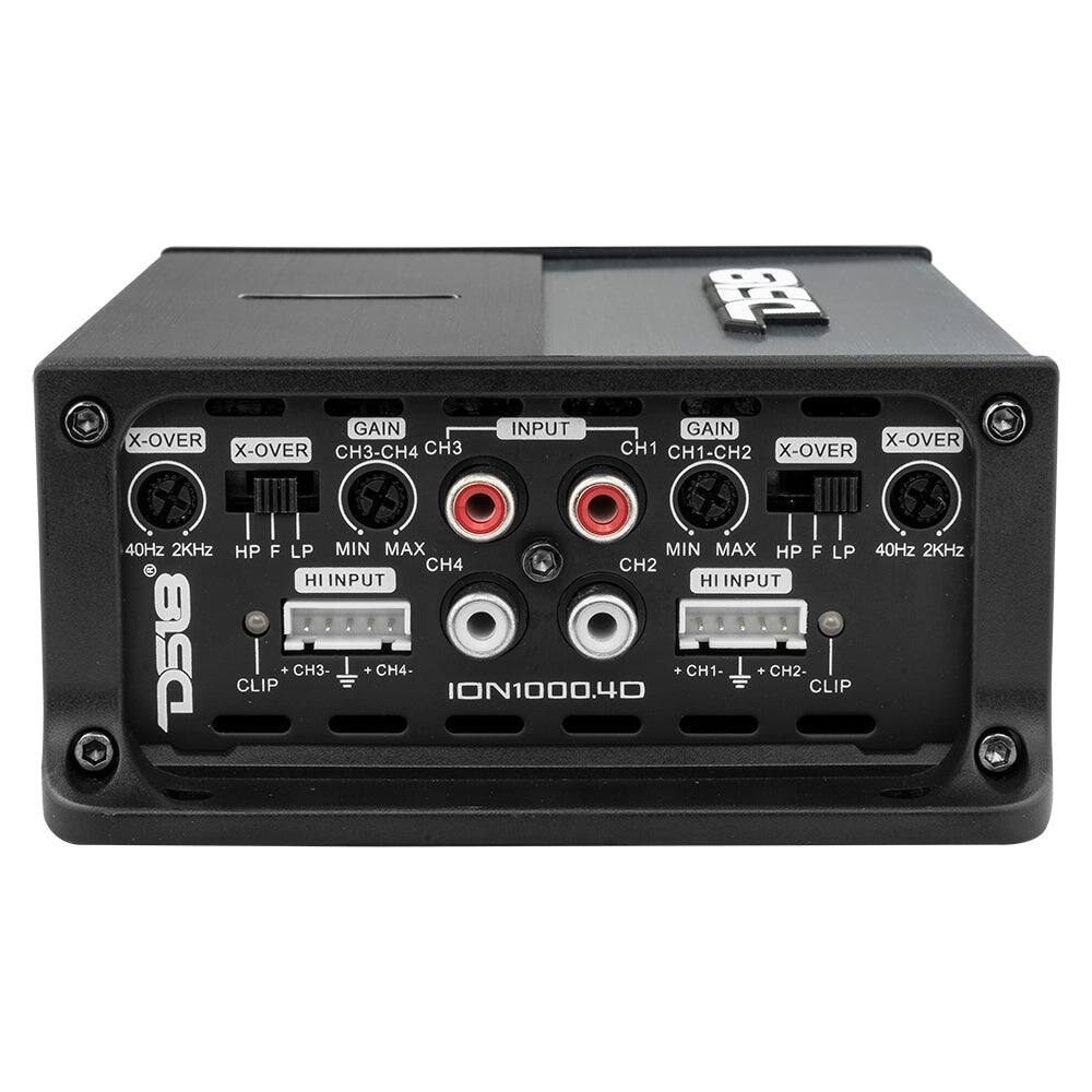 GAIN X-OVER X-OVER X-OVER CH3-CH4 CH3 CH1 CH1-CH2 X-OVER 40Hz 2KHz HP F LP MIN MAX MIN MAX HP F LP 40Hz 2KHz CH4 CH2 HI INPUT HI INPUT D518 CLIP + CH3- + CH4- ION1000.40 + CH1- CH2- CLIP