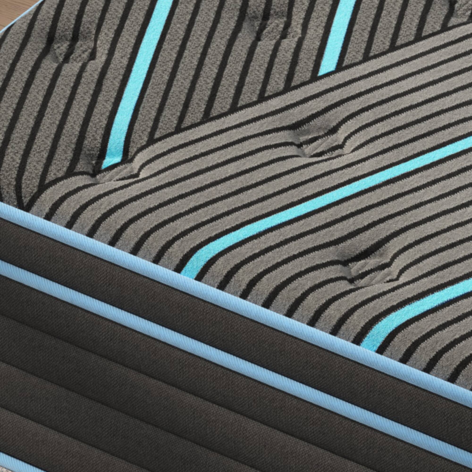 Alt View 4. GOODSILO - 12 Inch Twin Size Hybrid Mattress with Individually Pocketed Springs and Memory Foam for Medium Firm Support - Black+Blue.