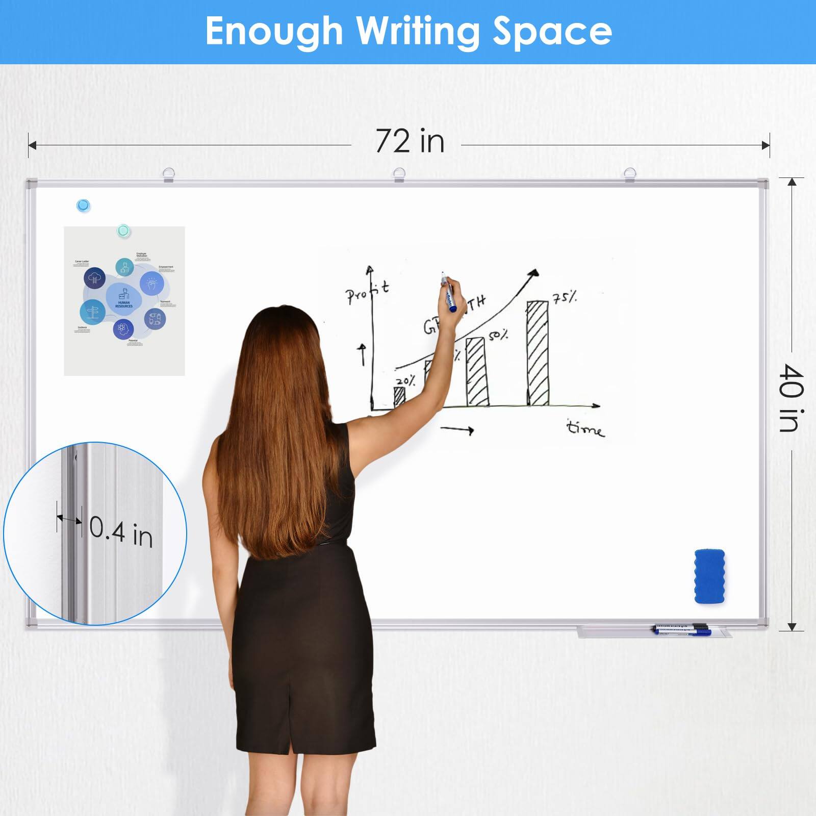 Enough Writing Space  
72 in - T2 | O Pro 1  
t GT 20% D TH 02 & 75%  
time 40 in 0.4 0.4 in