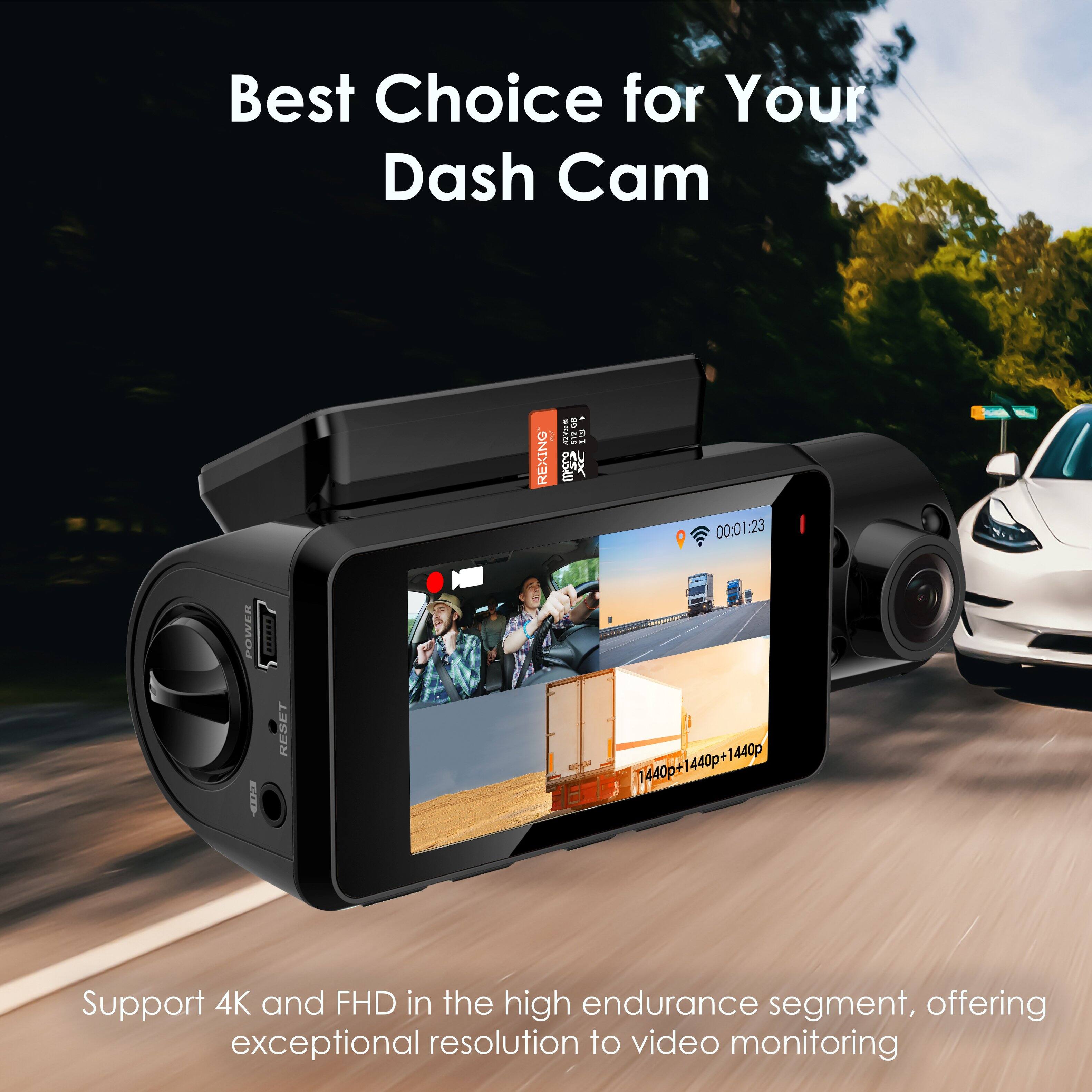 Best Choice for Your Dash Cam REXING I 51208 2 4m1 00:01:23 PLWER DR RESET 440p+ 440p 440 Support 4K and FHD in the high endurance segment, offering exceptional resolution to video monitoring.