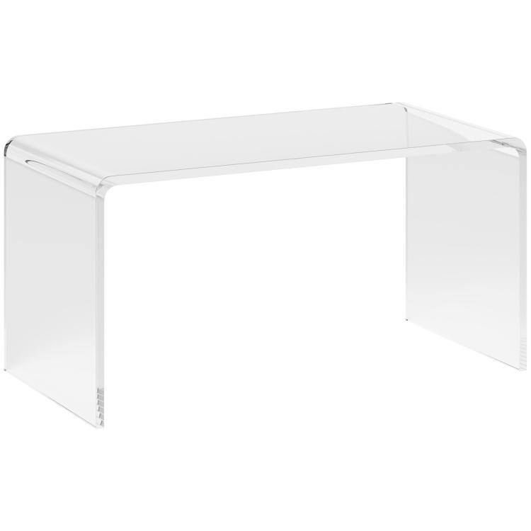 PULUZ 32 inch Acrylic Coffee Table, 0.6 inch Thick Rectangle Waterfall ...