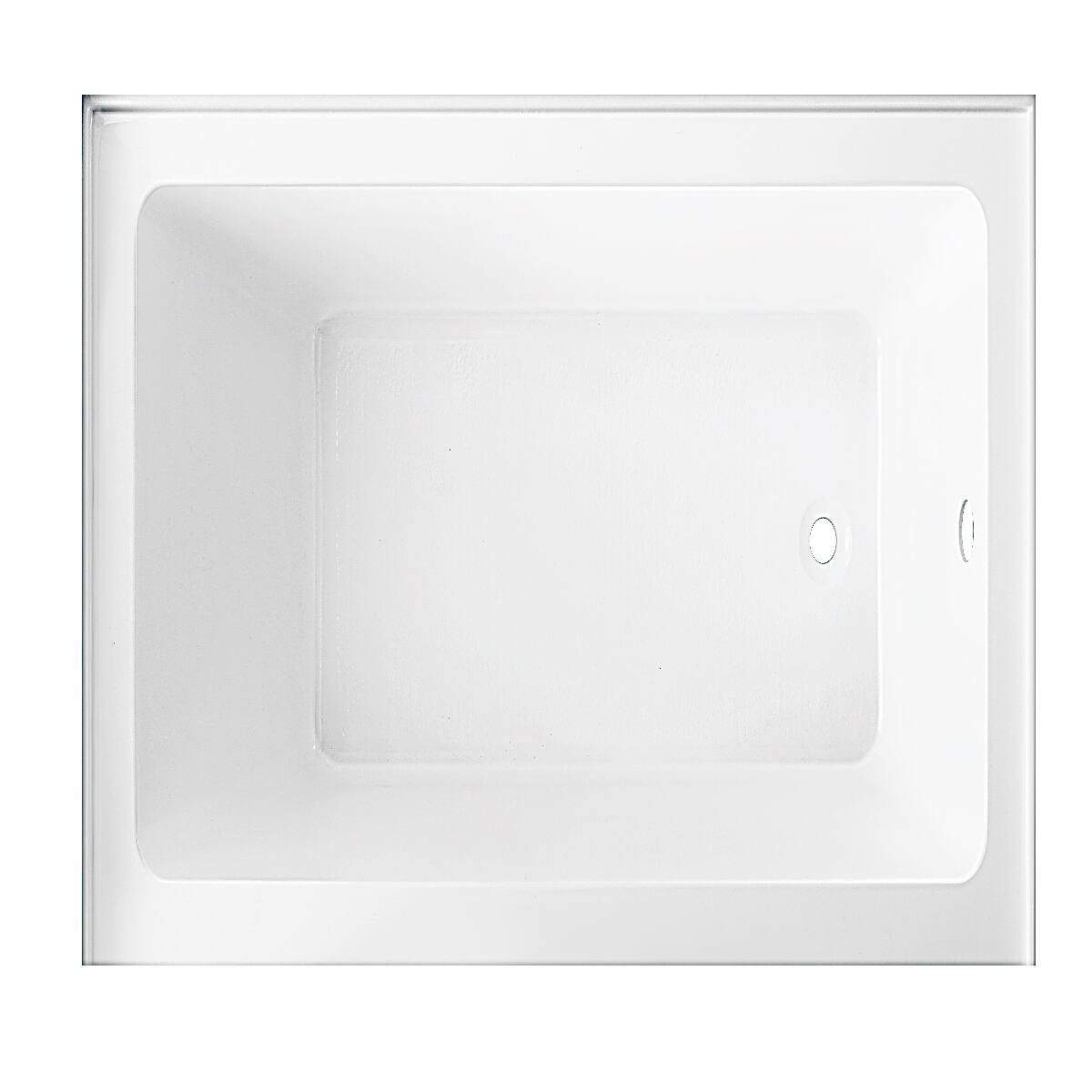 Alt View 1. Loheer - Loheer 60 Inch Acrylic Alcove Soaking Bathtub with Right Drain and Overflow White - Glossy White.