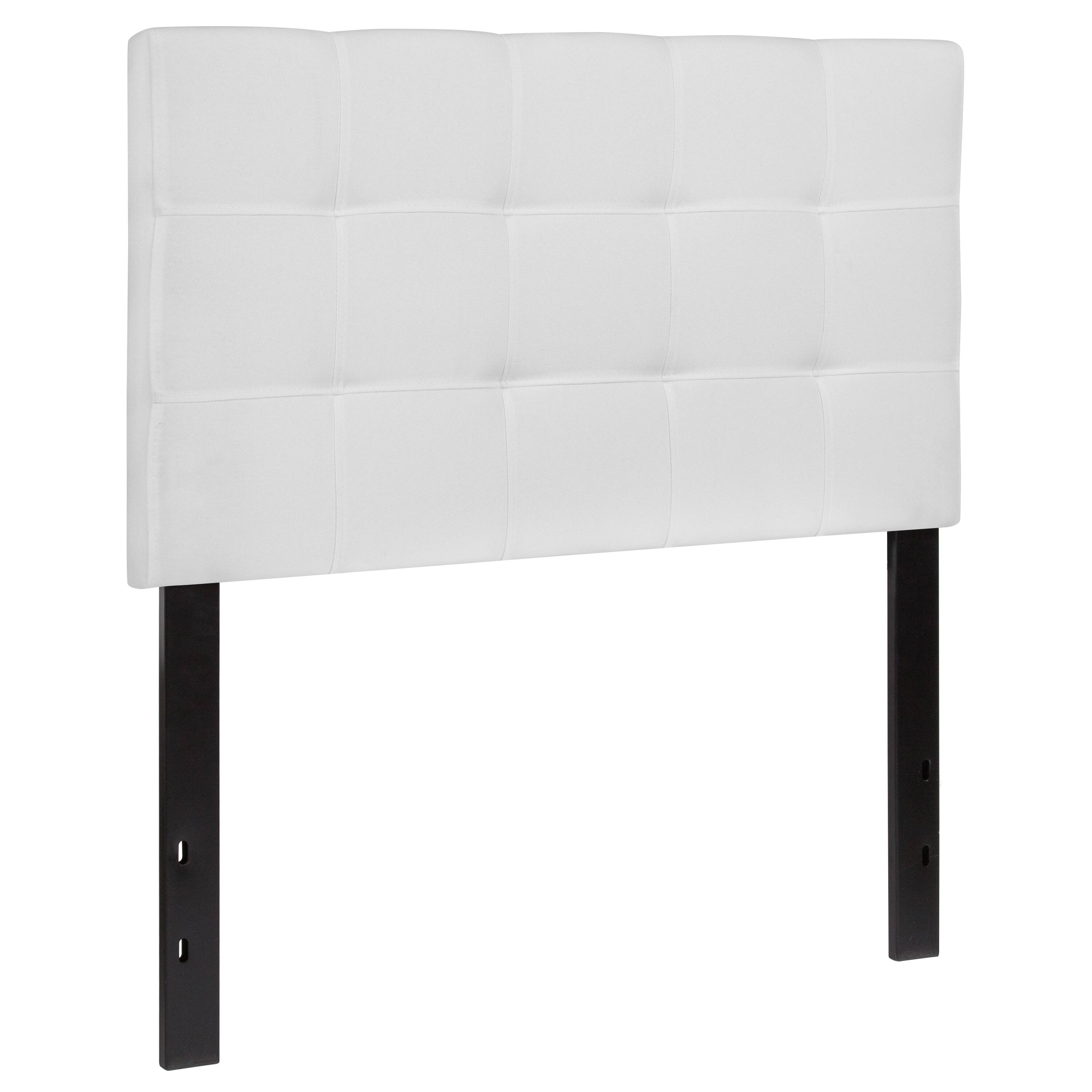 Alt View 1. Emma + Oliver - Quilted Tufted Upholstered Headboard - White.