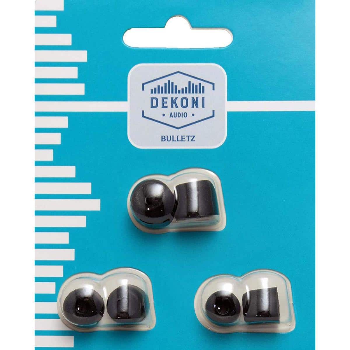 Dekoni Audio - 3mm Premium Memory Foam Isolation Tip for Gemini Earphone, Large, 3 Pack, Black