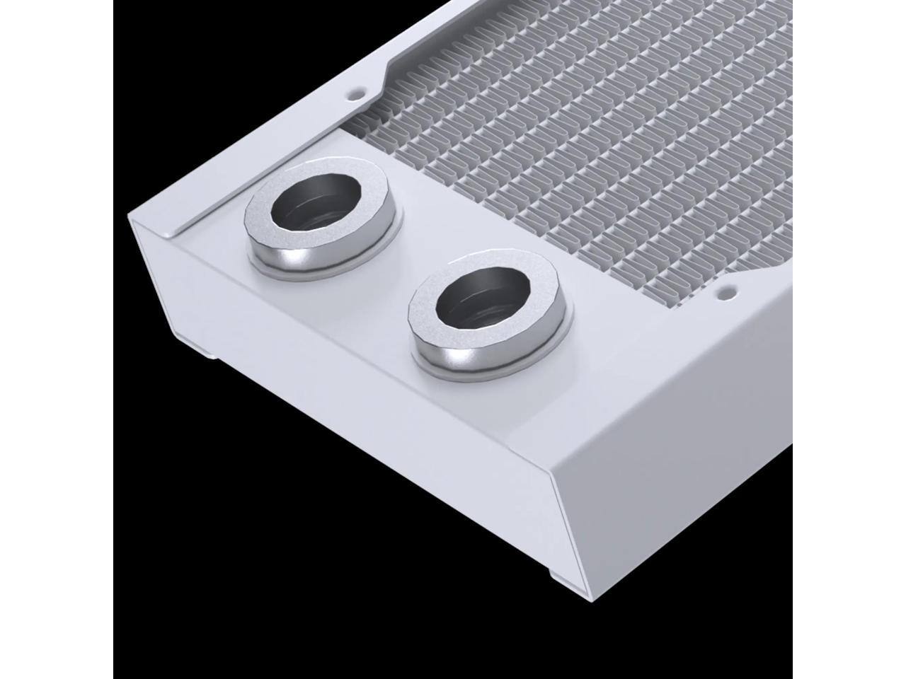 Front. Phanteks - Phanteks Glacier EZ-Fit 360RAD-30, 360mm Copper Radiator with 16mm Fitting, White - White.