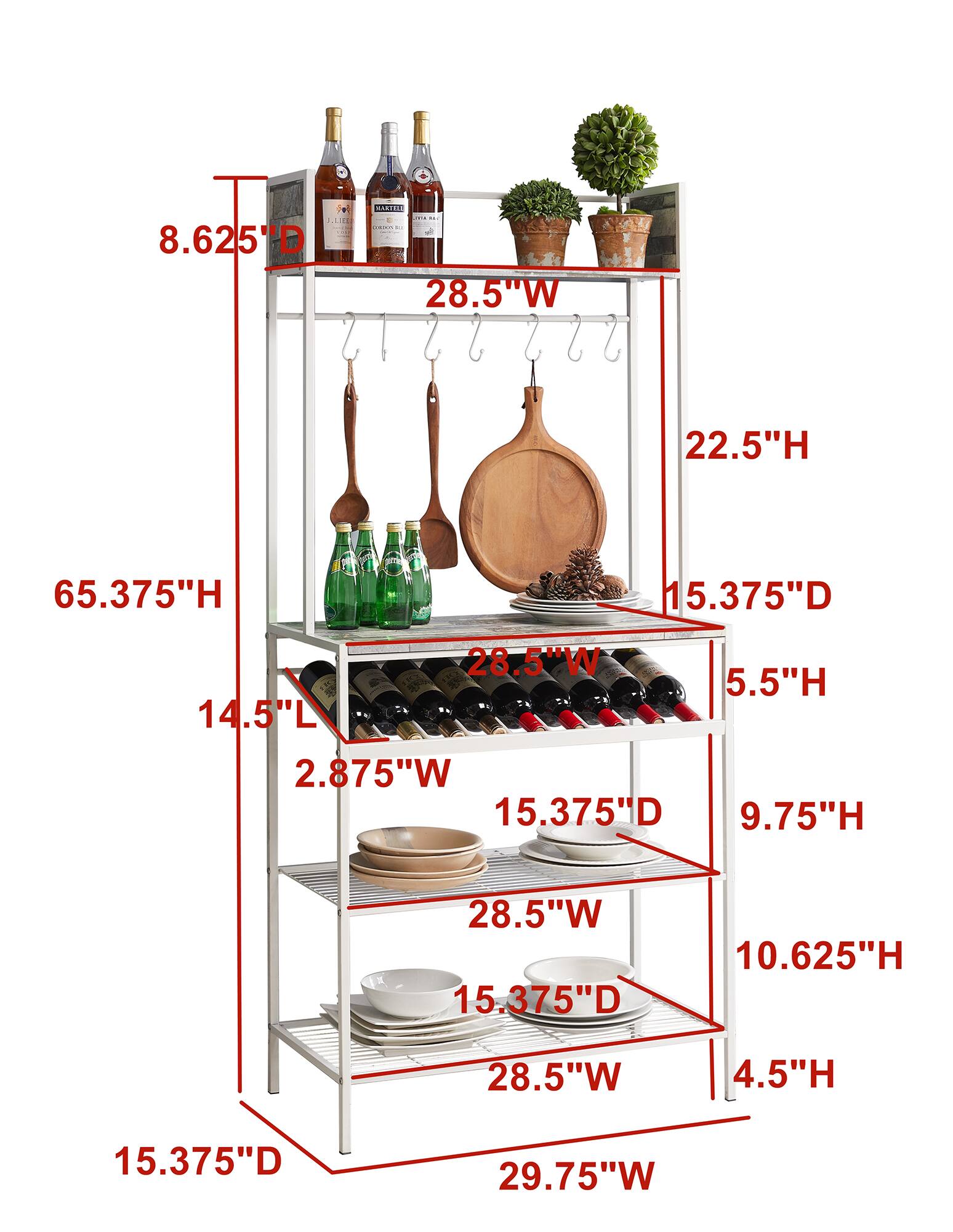 - JARE
- 8.625"D
- 28.5"W
- 22.5"H
- 65.375"H
- 15.375"D
- 28.5"W
- 5.5"H
- 14.5"L
- 2.875"W
- 15.375"D
- 9.75"H
- 28.5"W
- 15.375"D
- 10.625"H
- 28.5"W
- 4.5"H
- 15.375"D
- 29.75"W