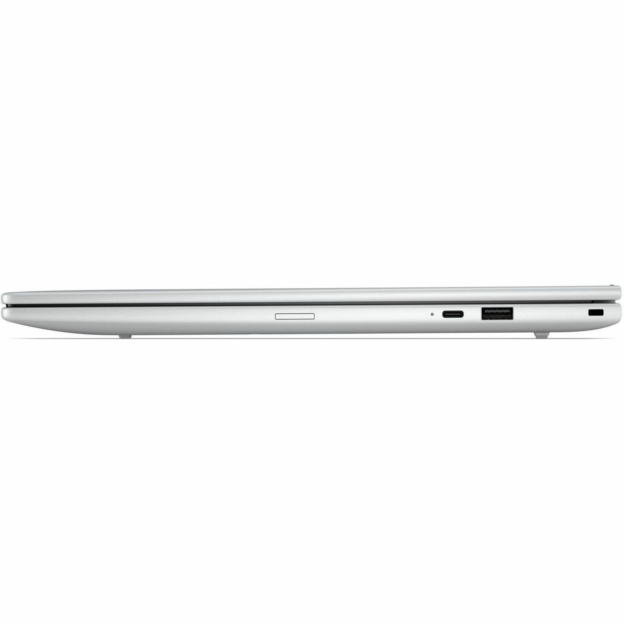 Left. HP - EliteBook 8 G2i 16" IPS 1920 x 1200 (WUXGA) Laptop - Intel Core Ultra 5 with 32GB Memory - 512 GB SSD - Glacier Silver Aluminum, Gray.