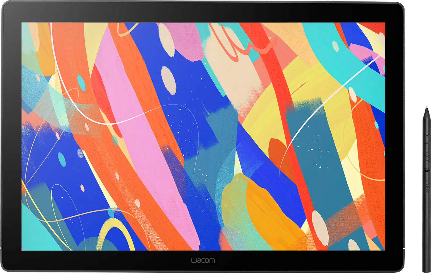 Front. Wacom - Cintiq 16 Drawing Tablet - Black.