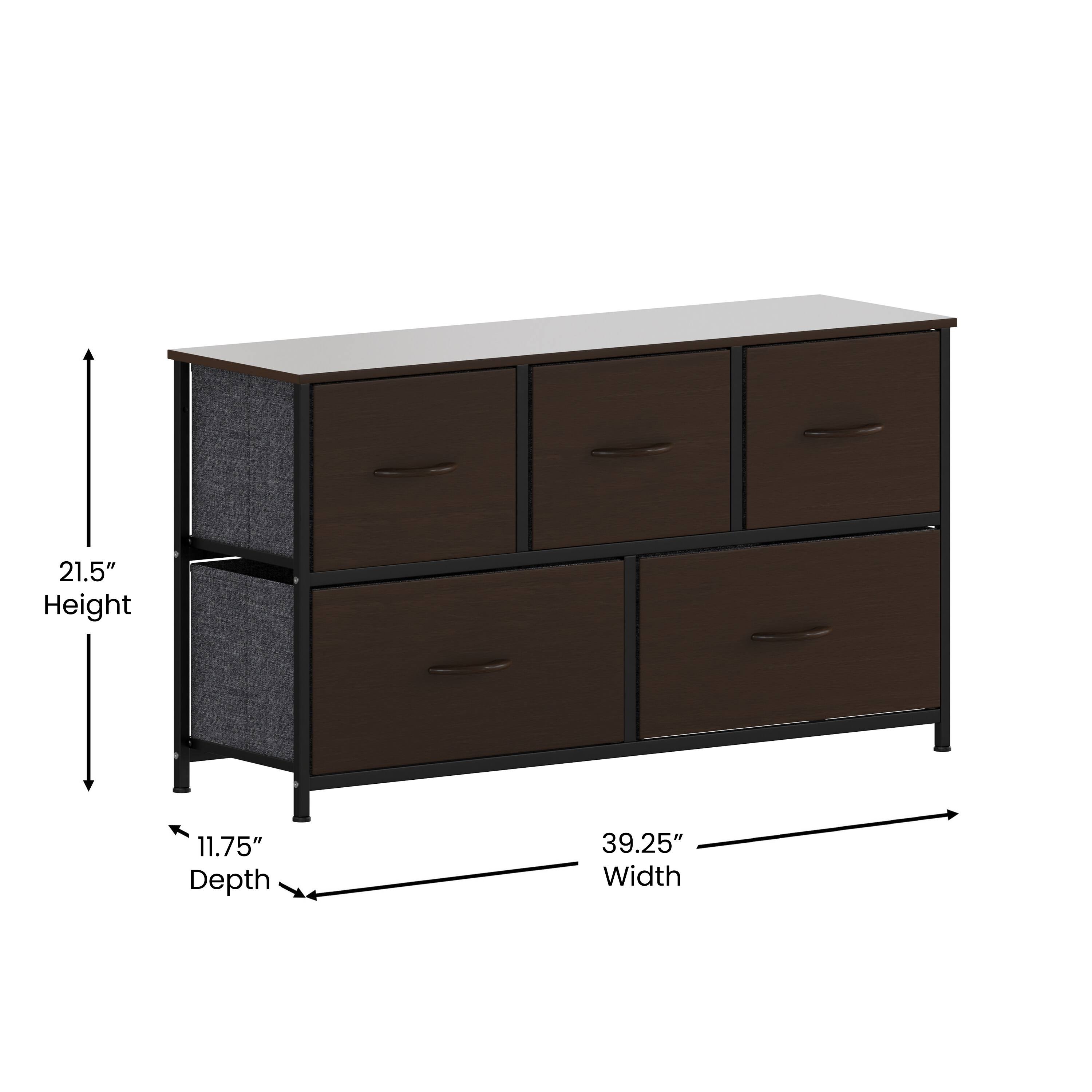21.5" Height, 11.75" Depth, 39.25" Width