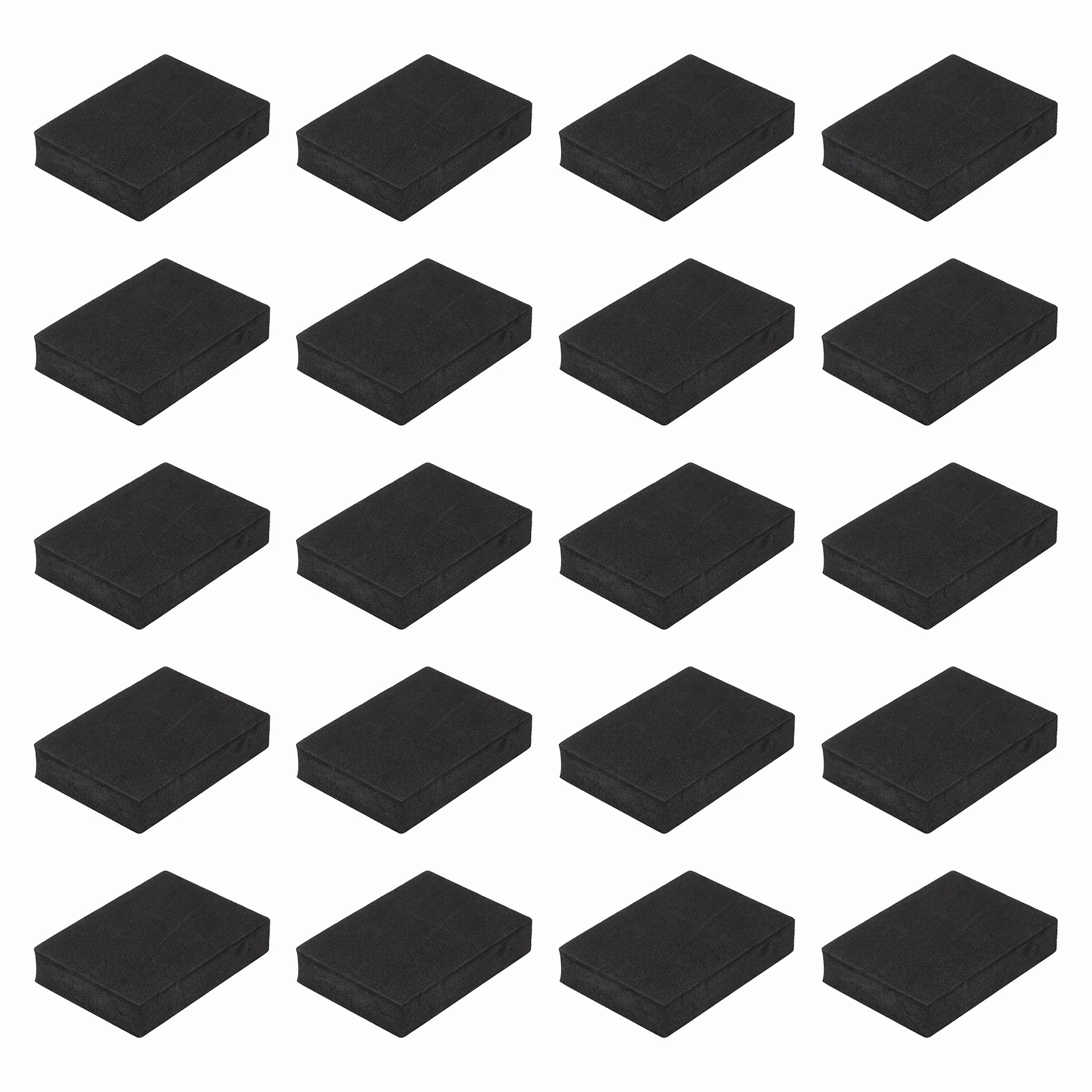 Unique Bargains - Single Sided Speaker Isolation Pads 70x50x15mm Square EVA Acoustic Foam Anti-Vibration Feet for Speaker Subwoofer, 32pcs - Black
