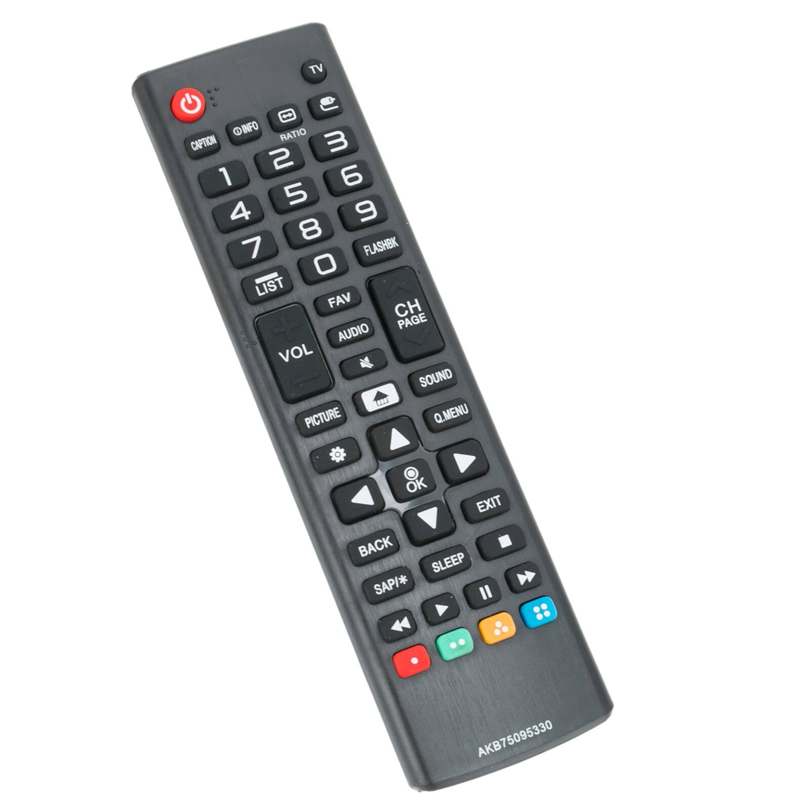 TV INFO RATIO CAPTION 3 2 1 6 5 4 9 8 7 FLASHBK 0 LIST FAV CH PAGE AUDIO VOL SOUND L PICTURE Q.MENU OK EXIT BACK SLEEP SAP/* II AKB75095330