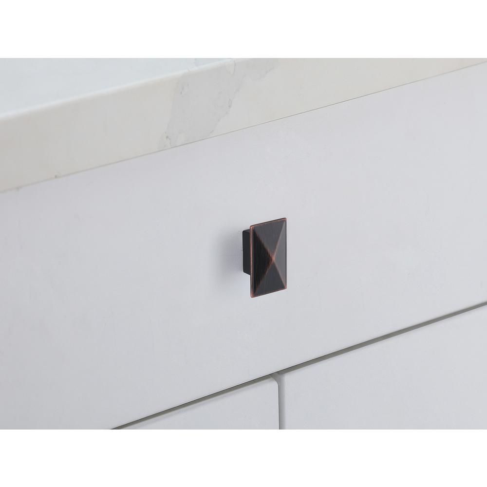 Alt View 1. Elegant Decor - Perry 2" Oil-rubbed Bronze Rectangle Knob Multipack (Set of 10) - Oil-Rubbed Bronze.