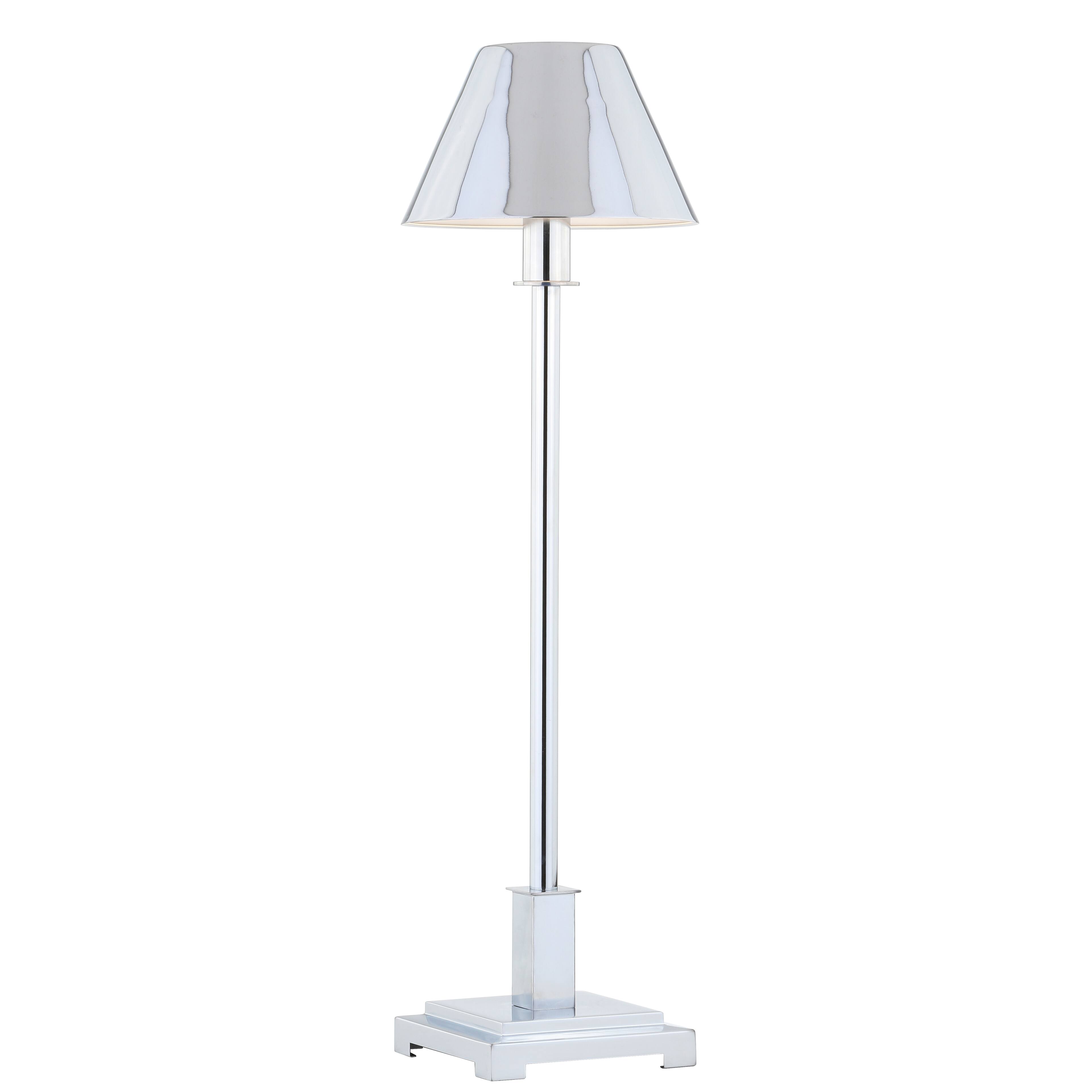 Jonathan Y - Roxy 26" Metal Shade LED Table Lamp - Chrome