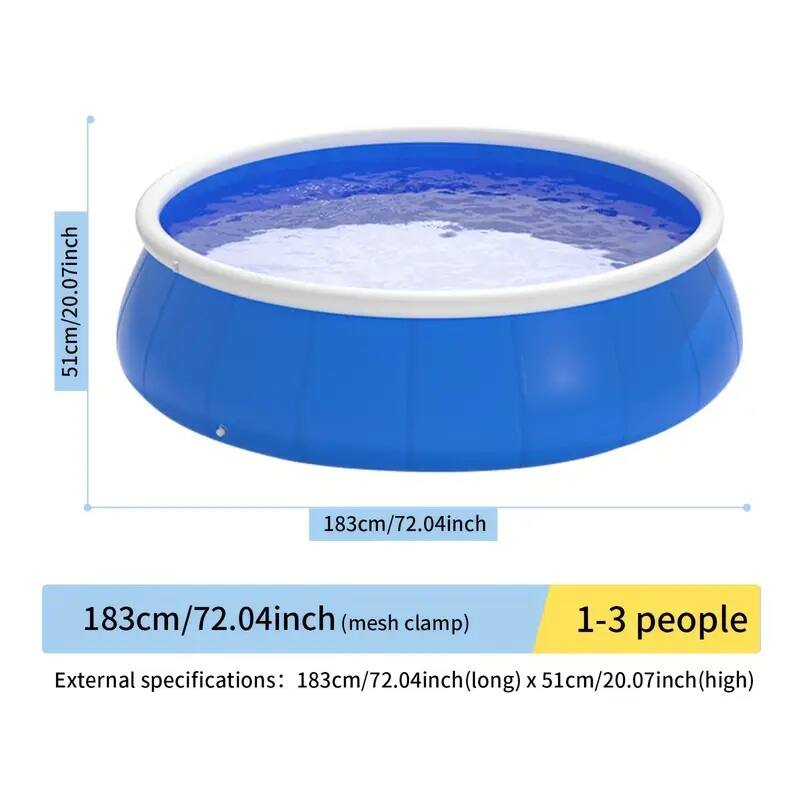 51cm/20.07inch  
183cm/72.04inch  
183cm/72.04inch (mesh clamp)  
1-3 people  

External specifications: 183cm/72.04inch (long) x 51cm/20.07inch (high)