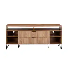 Manhattan Comfort - Dumbo Modern 63" Fluted TV Stand - Golden Brown