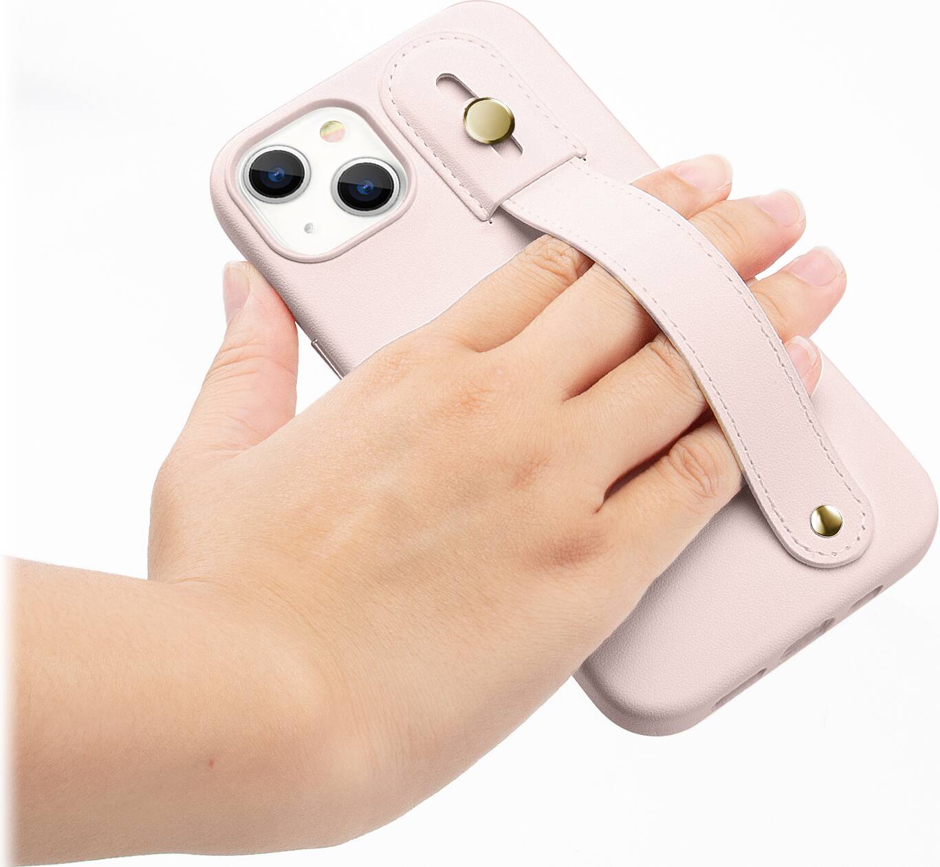 Alt View 18. SaharaCase - FingerGrip Series Case for Apple iPhone 14 Plus - Light Pink.