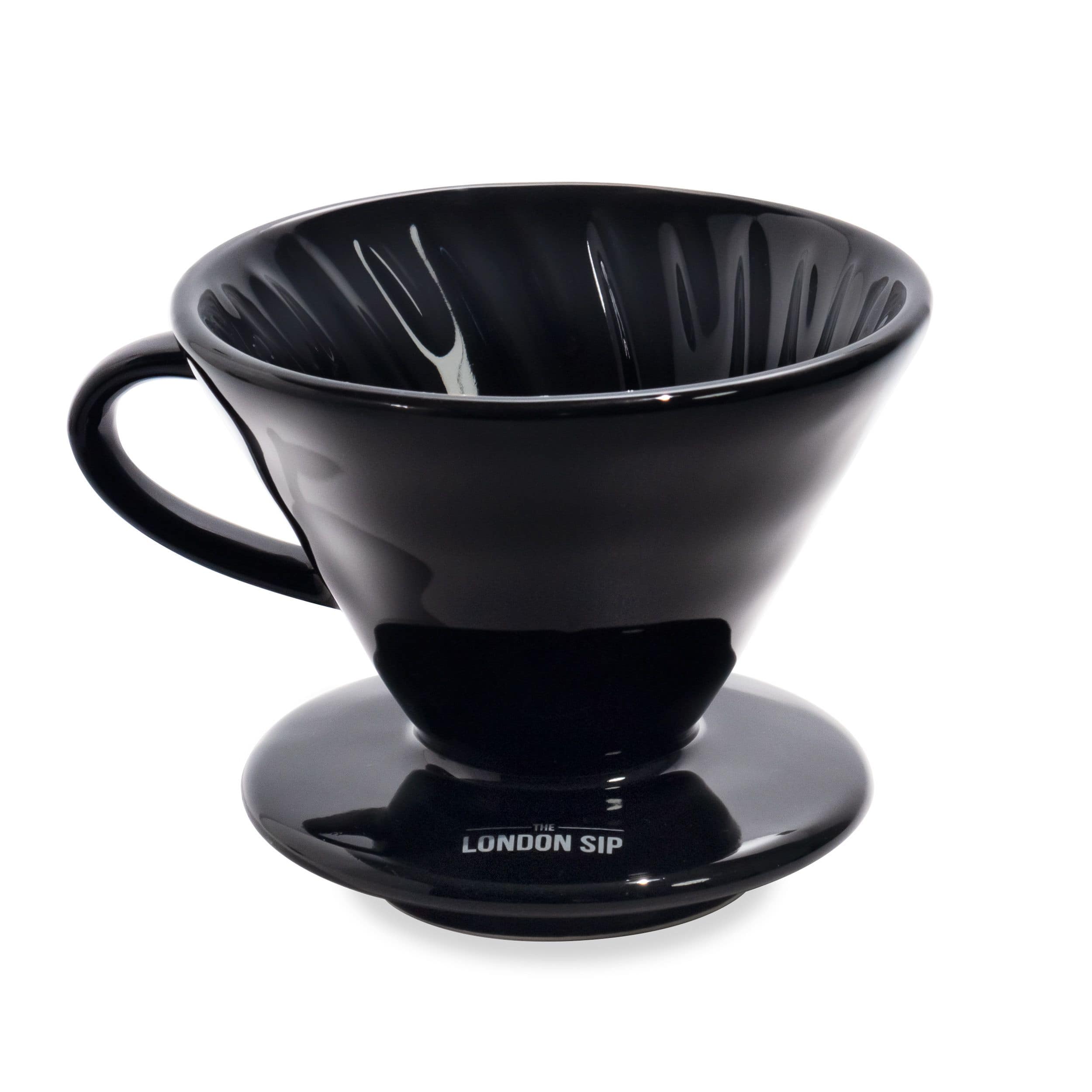 Escali - London Sip Ceramic Coffee Dripper, 1-4 Cup - Black