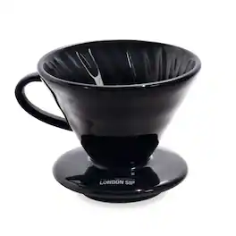 Escali - London Sip Ceramic Coffee Dripper, 1-2 Cup - Black