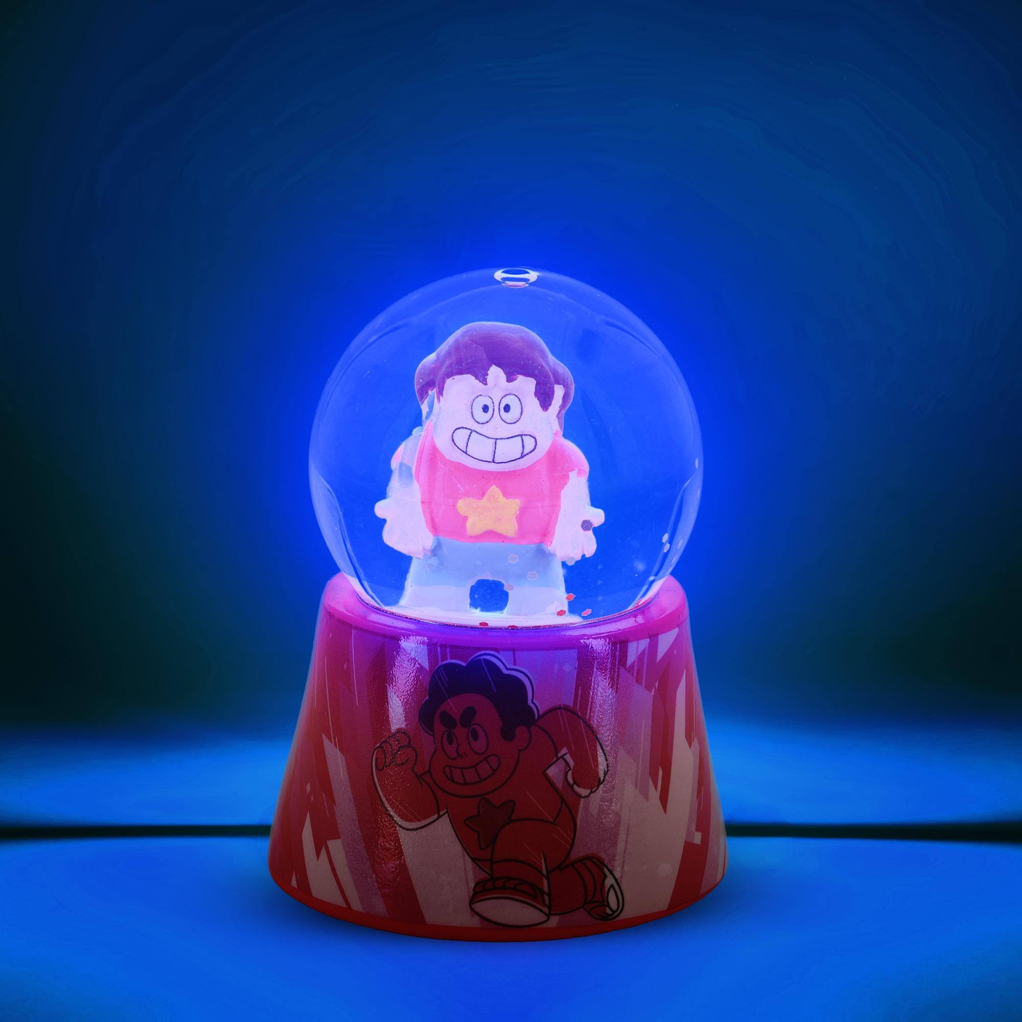 Alt View 1. Silver Buffalo - Steven Universe Mini Light-Up Snow Globe | 3 Inches Tall - Red.