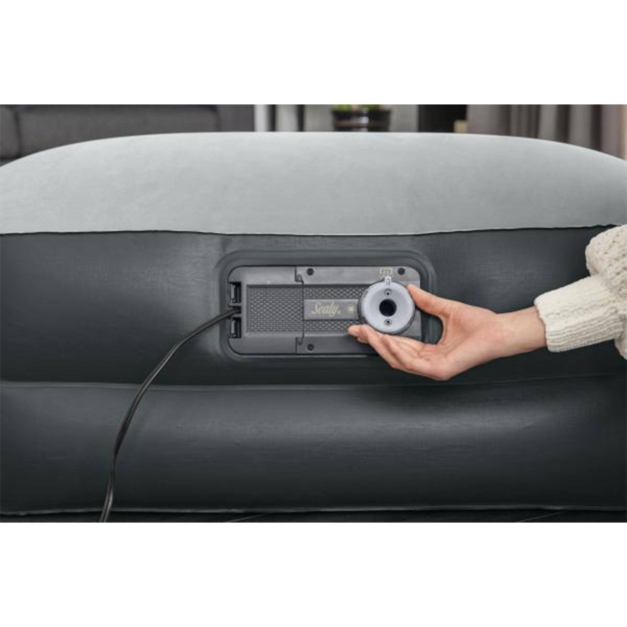 Alt View 3. Sealy - Sealy Tritech Twin Sized 16" Air Mattress Bed 2 Person w/Built-In AC Pump & Bag - Gray.