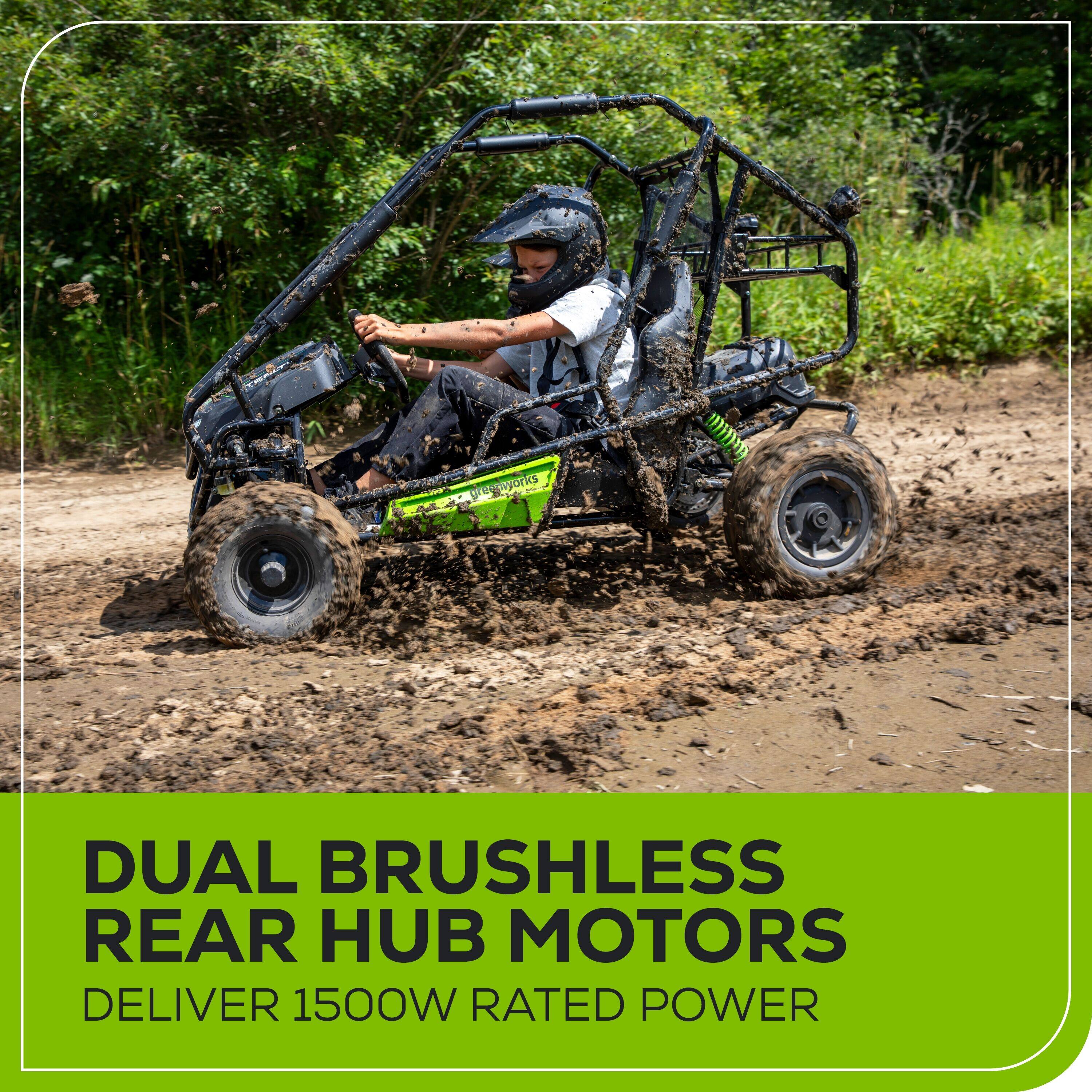 Dual Brushless Rear Hub Motors Deliver 1500W Rated Power