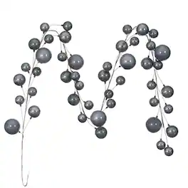 Vickerman - 10' Pearl Branch Ball Garland - Pewter