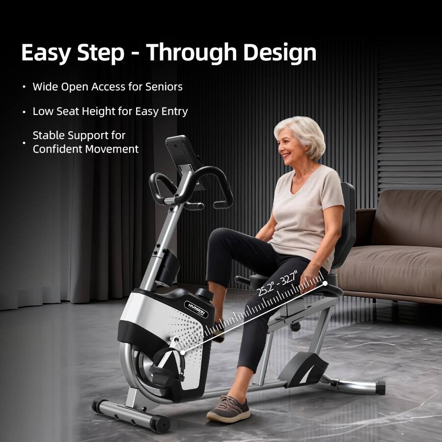 Easy Step - Through Design

- Wide Open Access for Seniors
- Low Seat Height for Easy Entry
- Stable Support for Confident Movement

MAERION 25.2" - 32.7"