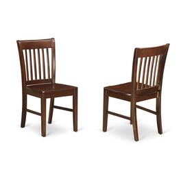 East West Furniture - AMNF3-MAH-W 3 Piece Dining Room Table Set - 1 Wooden Table and 2 Dining Chairs - Finish - Mahogany