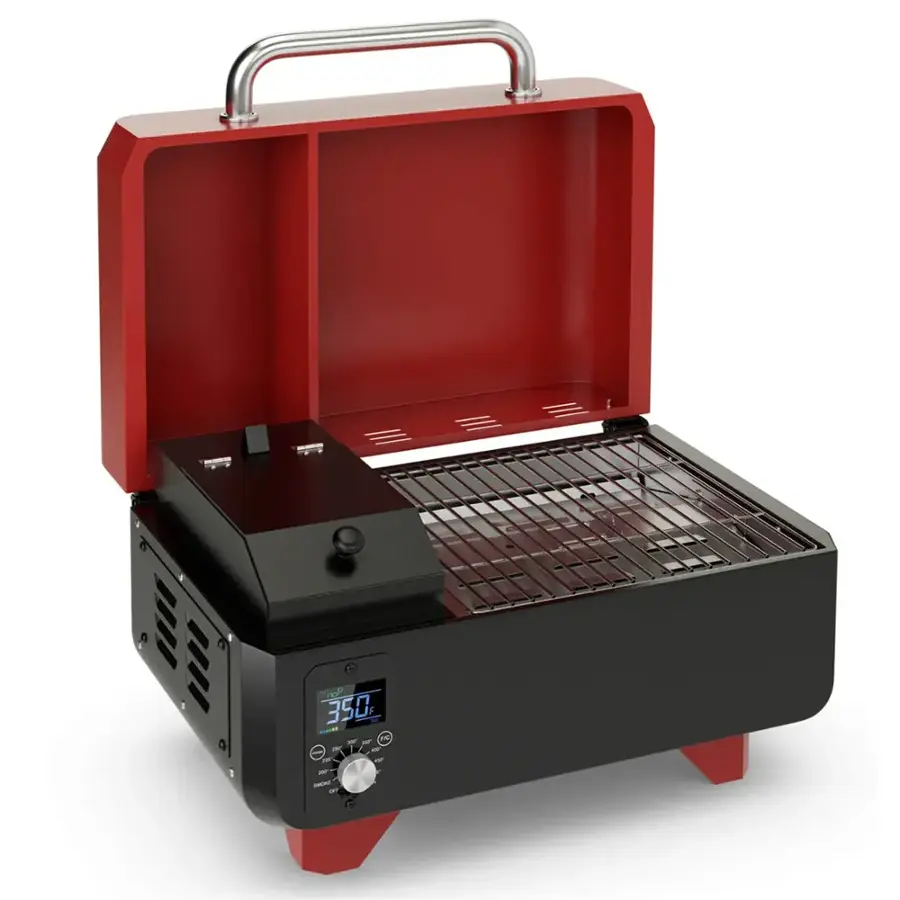 The text "350 F 120V 60Hz" indicates that the grill operates at a temperature of 350 degrees Fahrenheit and is designed for use with a 120V electrical supply at 60Hz frequency.