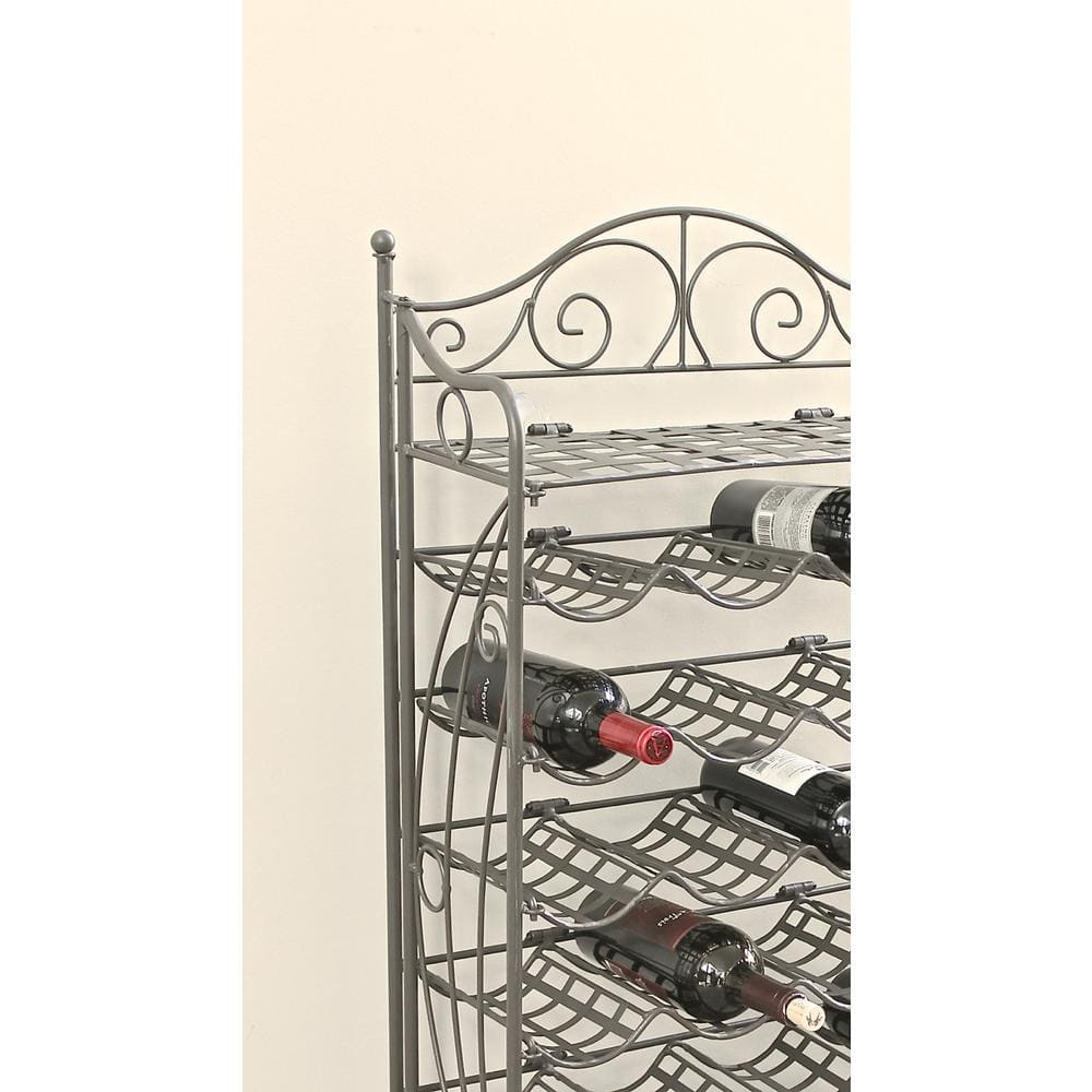International Caravan - Iron 24-Bottle Wine Rack - Rustic Brown price history on PriceWatchPro