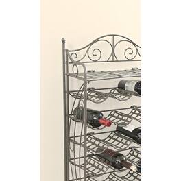 International Caravan - Iron 24-Bottle Wine Rack - Rustic Brown