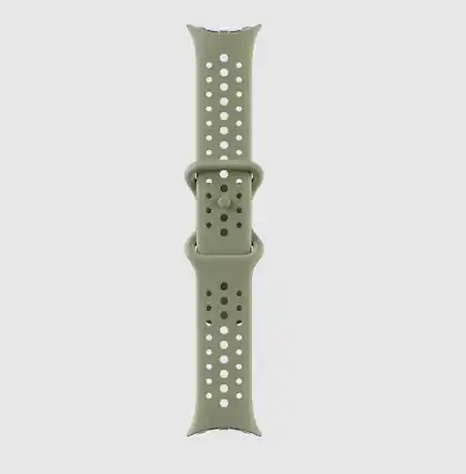 Front. Google - Google Pixel Watch Active Sport Band - 41mm Compatible - Olive - Small - Olive.