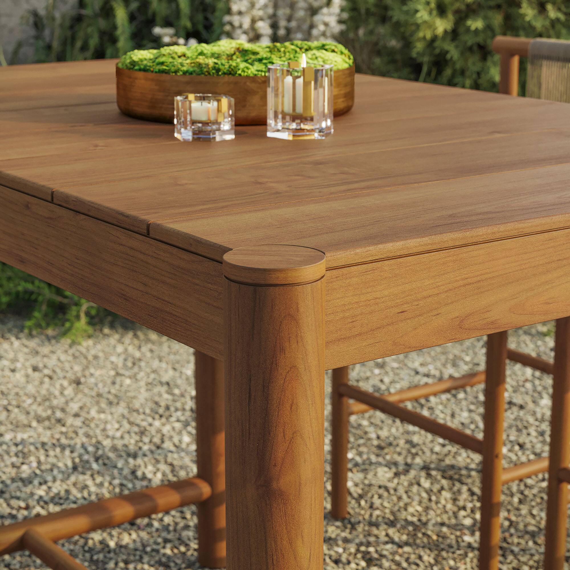 Alt View 1. Modway - Eleni Rectangle 56-Inch Outdoor Teak Wood Rectangular Bar Table by Modway - Natural.