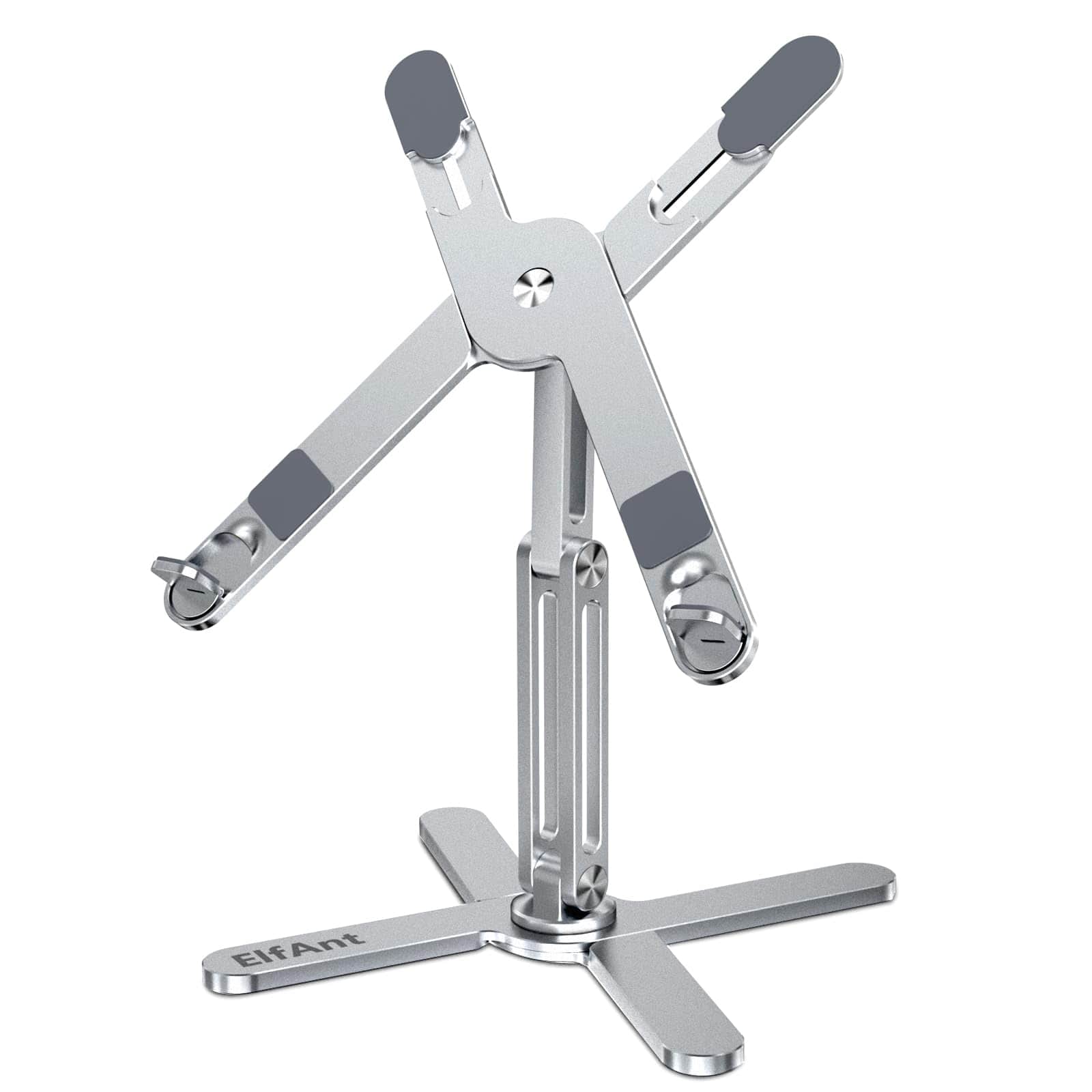 HongFei - Laptop Stand 360 Degree Rotation Adjustable Portable for 10" - 17" Laptop Tablet - Silver