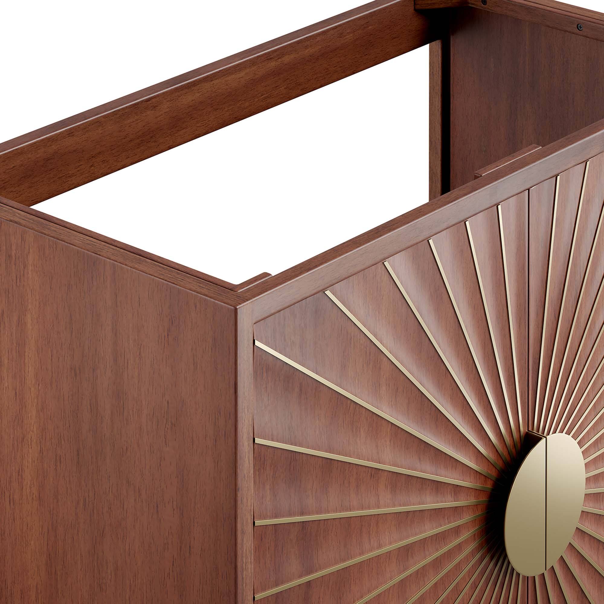 Alt View 5. Modway - Daylight Bathroom Cabinet Basin Not Included by Modway - Walnut.