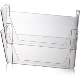 Officemate - Mountable Wall File - 10.62" Height x 13" Width x 4.12" Depth - Clear - Plastic - 1 Box