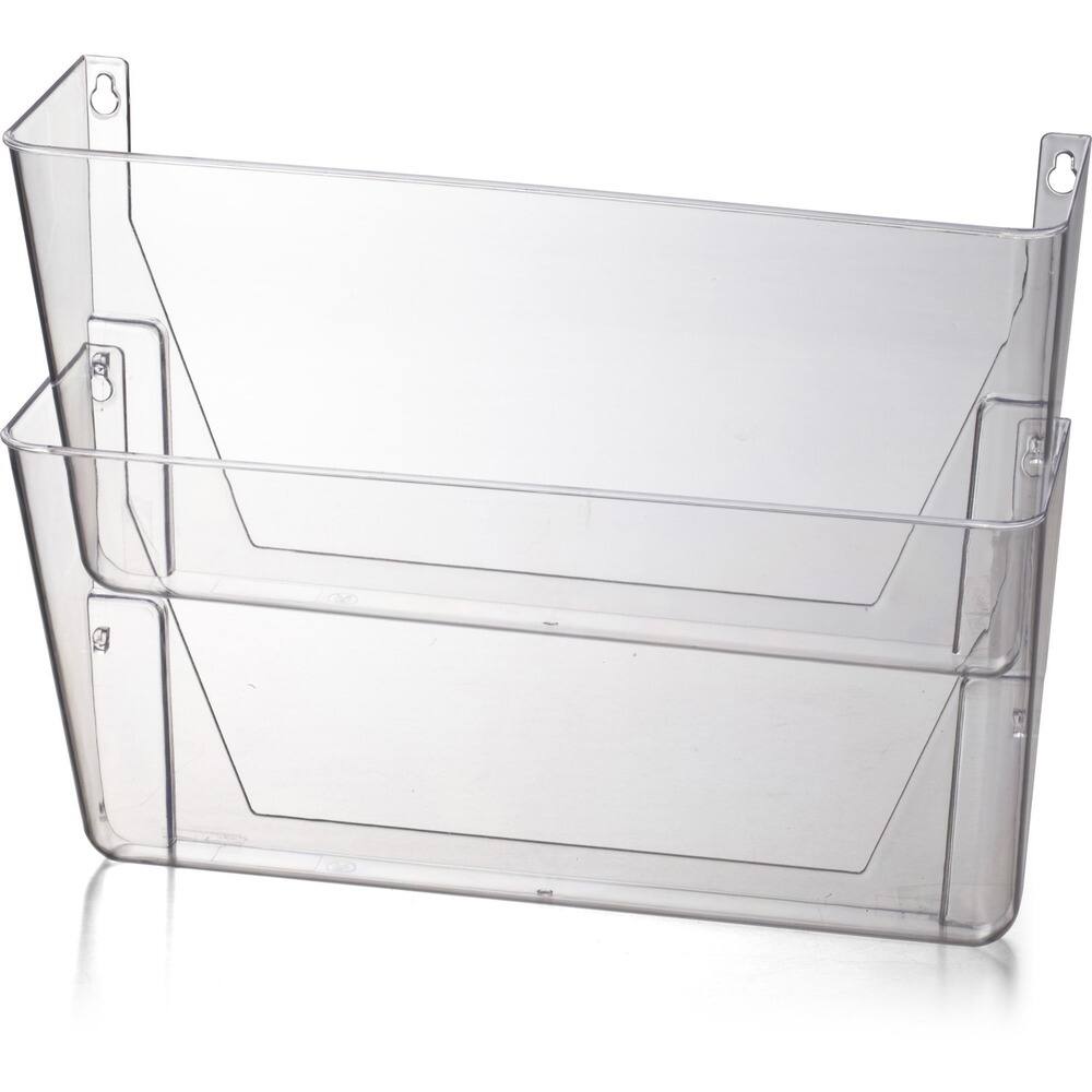 Front. Officemate - Officemate Mountable Wall File - 10.62" Height x 13" Width x 4.12" Depth - Clear - Plastic - 1 Box.