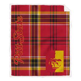 Pegasus - Pittsburg State Gorillas 50" x 60" Playmaker Plaid Ultra Cozy Sherpa Throw - Multicolor