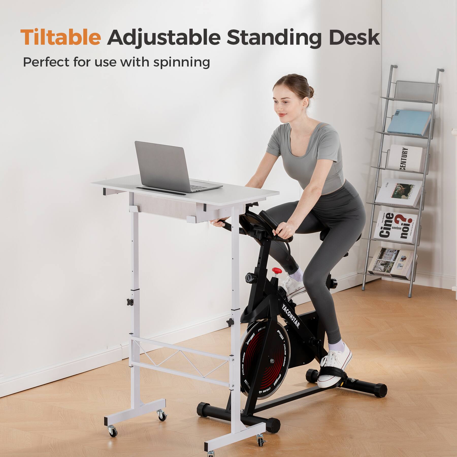 Tiltable Adjustable Standing Desk Perfect for use with spinning CENTURY | Cine - noi. I I YACONSTAR I 1 R