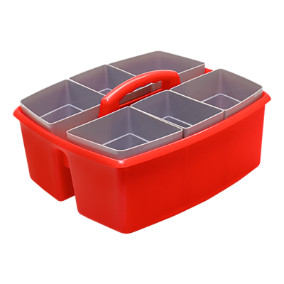 Alt View 1. Storex - Large Caddy with Sorting Cups, Red, 2 Pack - Red.