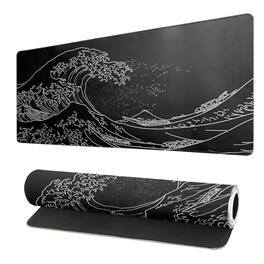 Reds Spade - Dazzling Galaxy Gaming Mouse Pad 31 5x11 Nebula Universe Space Mousepad Non slip Rubber Base Stitched Edges M - Sea Wave