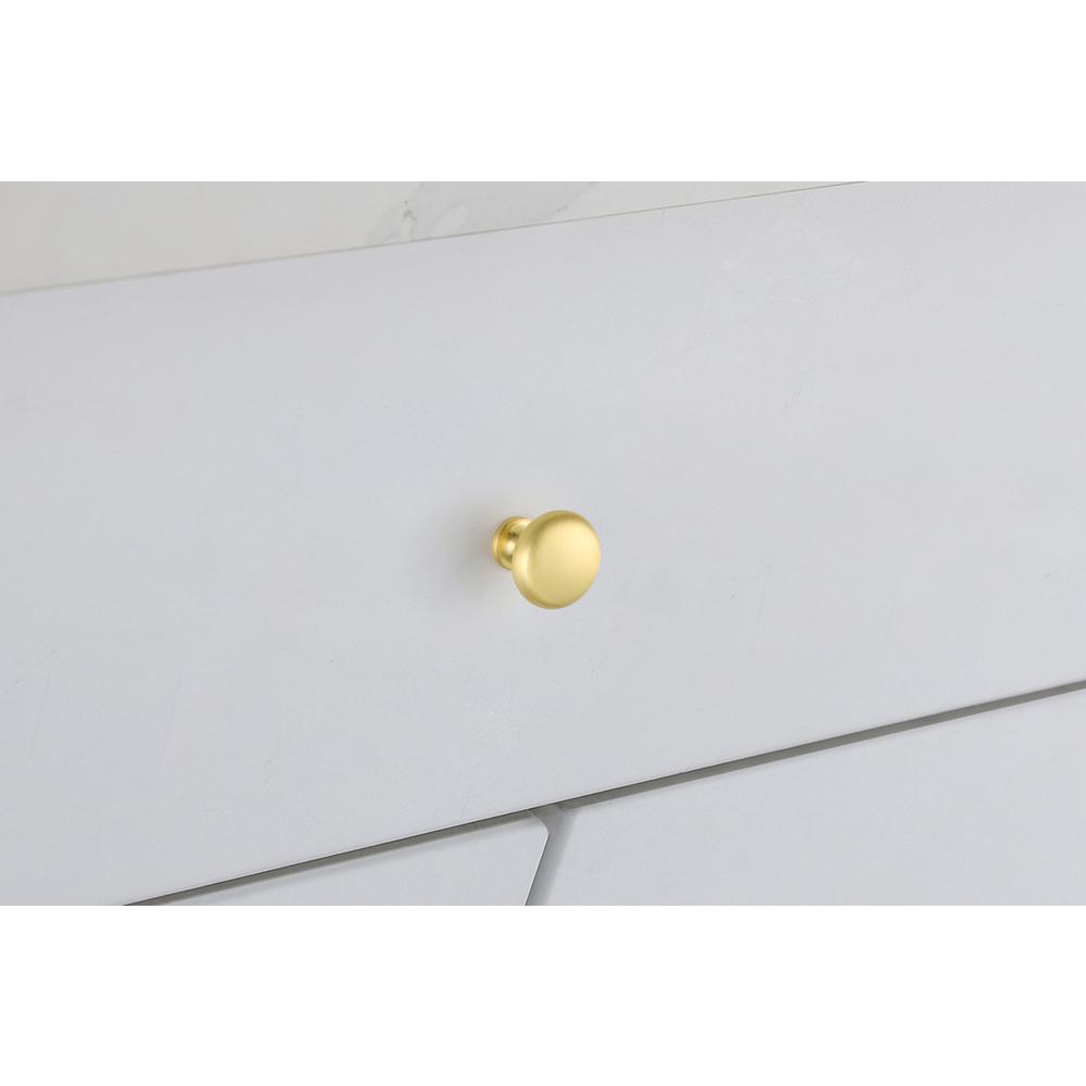 Alt View 1. Elegant Decor - Cadon 1.2" Diameter Brushed Gold Mushroom Knob Multipack (Set of 10) - Brushed Gold.