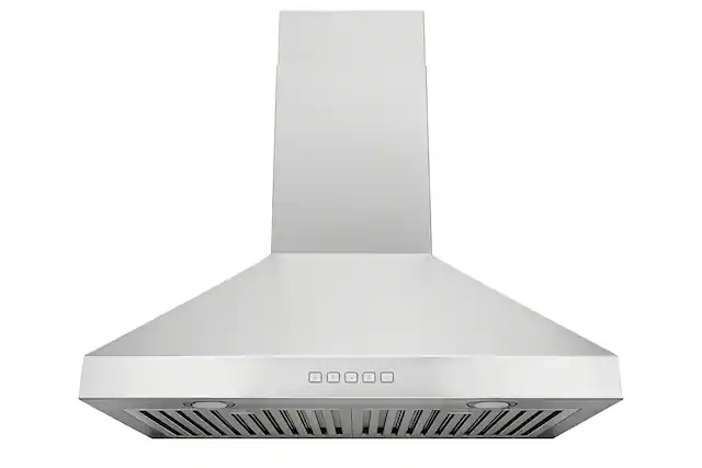 Front. Hauslane - Hauslane WM-530 PRO 30-in Convertible Wall-Mounted Range Hood - Silver.