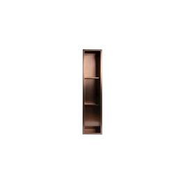 Alfi - 8" x 36" Brushed Copper PVD Stainless Steel Vertical Triple Shelf Shower Niche - Brown