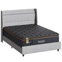 Bestier Queen Size Pillow Top Mattress Organic Wool Gel Memory Foam Boxed Made in USA - Black - Front_Zoom