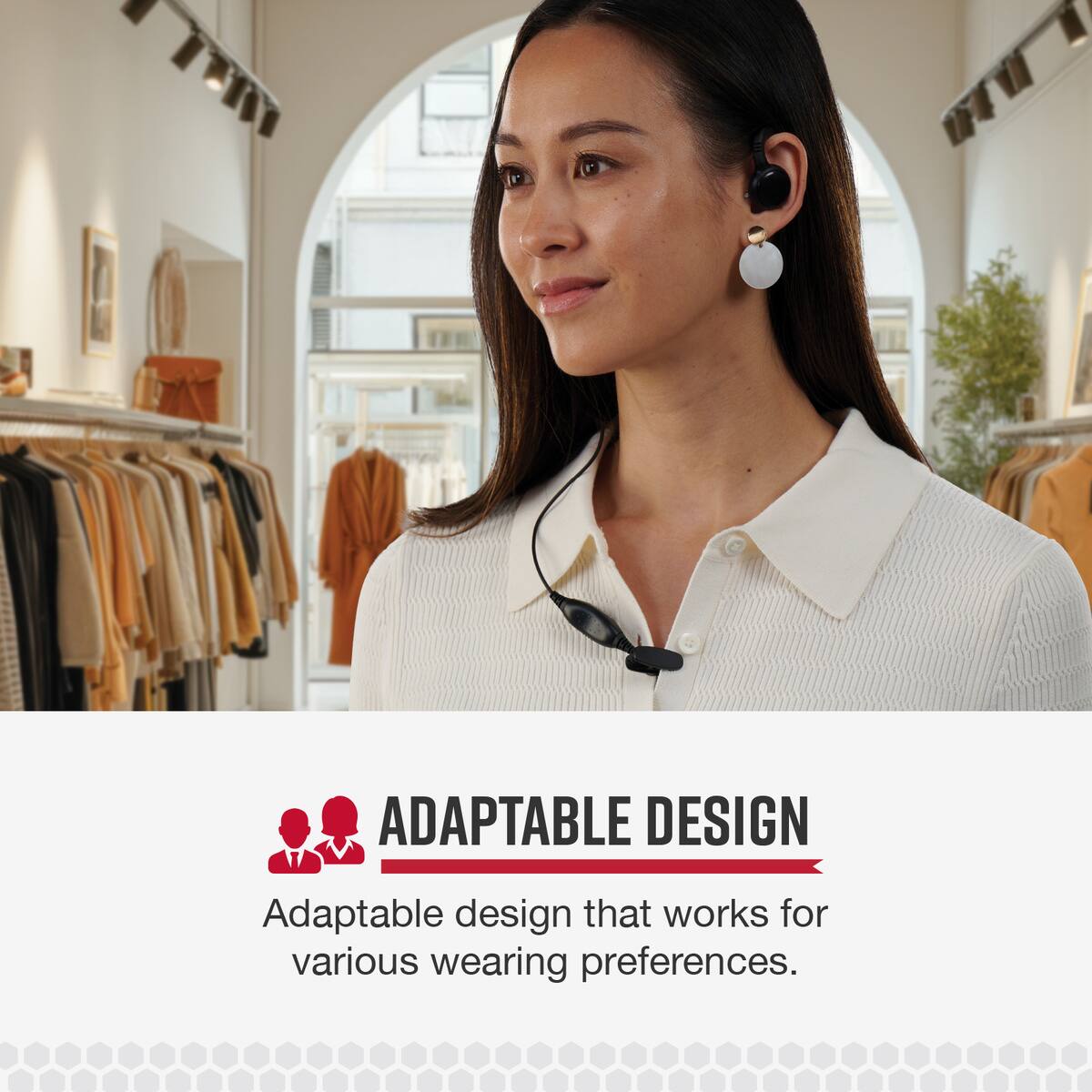 Adaptable Design: Adaptable design that works for various wearing preferences.