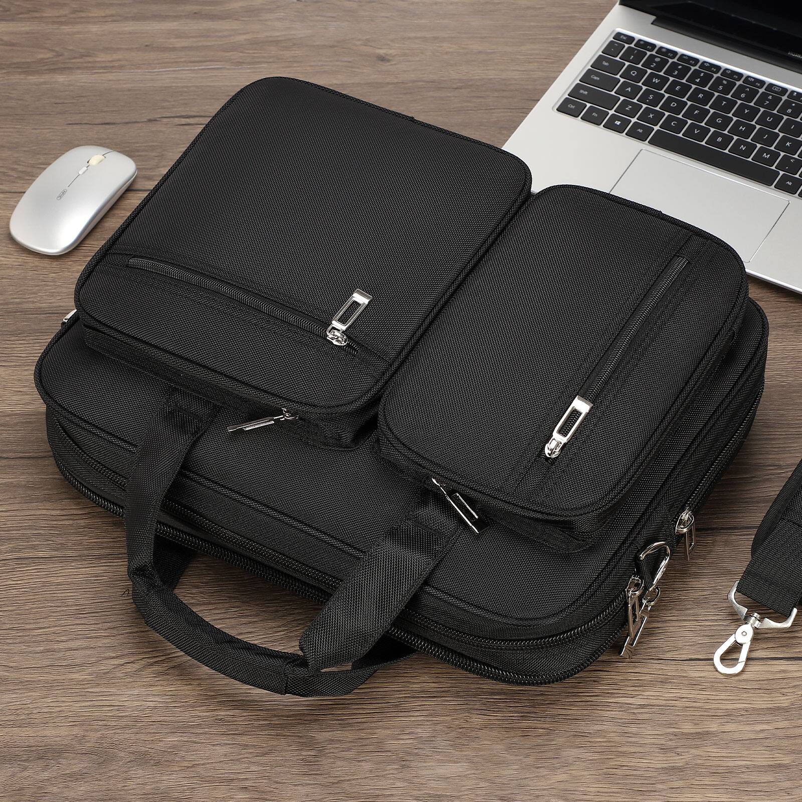 Alt View 4. Unique Bargains - 15.6" 360 Degree Protective Laptop Bag Case, Water-Resistant Laptop Briefcase - Black.