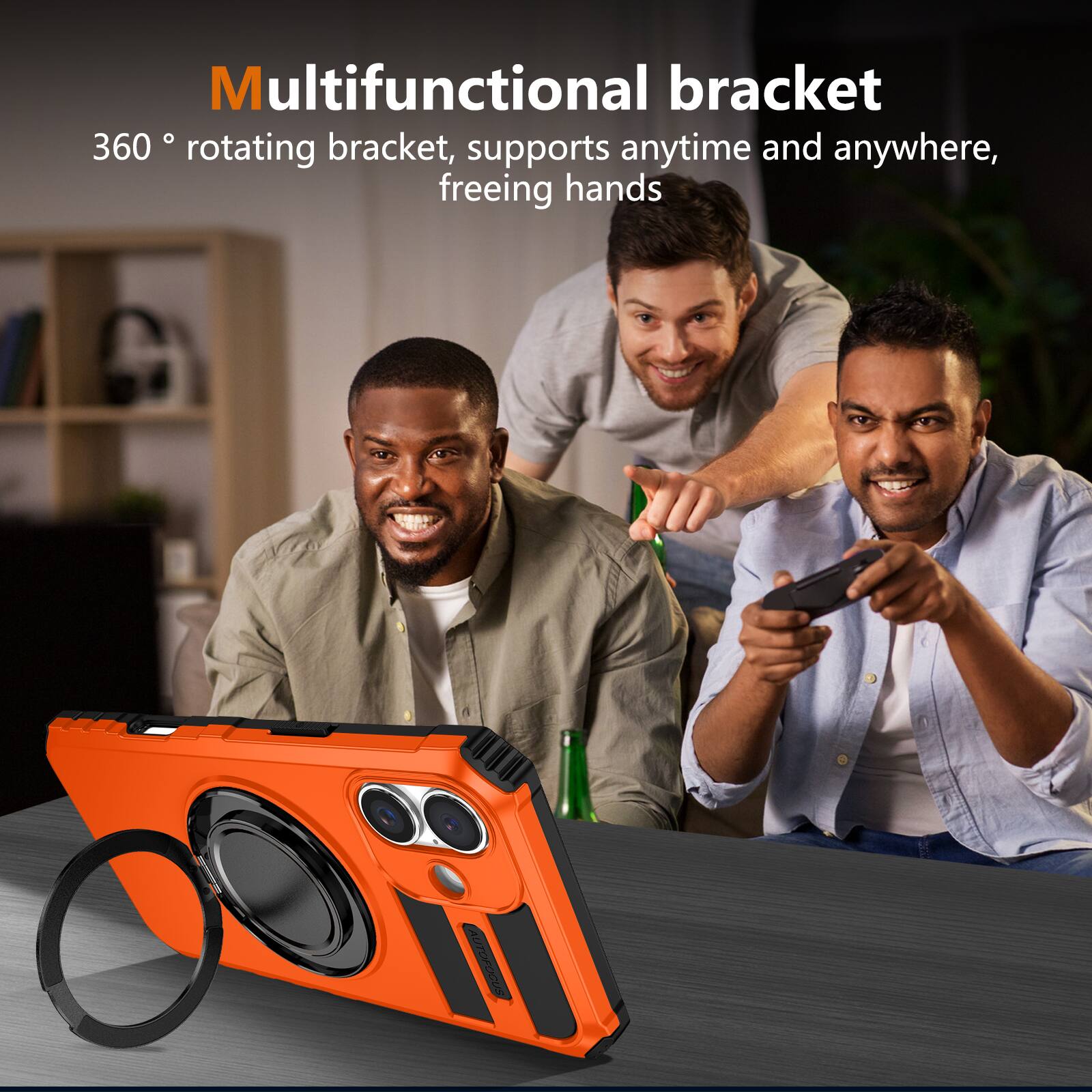 Multifunctional bracket  
360° rotating bracket, supports anytime and anywhere, freeing hands