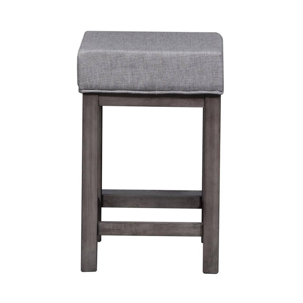 Angle. Liberty Furniture Industries - Upholstered Console Stool (3 Piece Set) - Gray.
