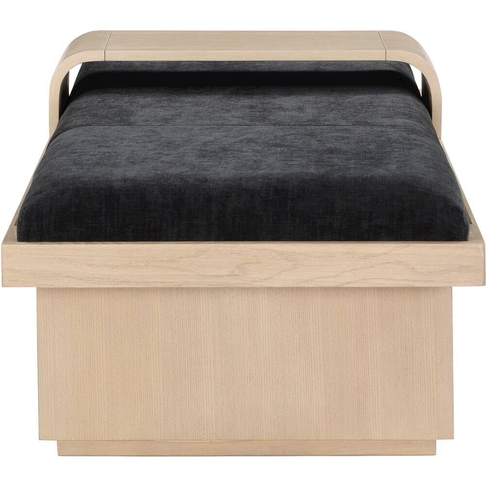 Alt View 4. Meridian Furniture - Arlington Black Chenille Fabric Bench - Black.
